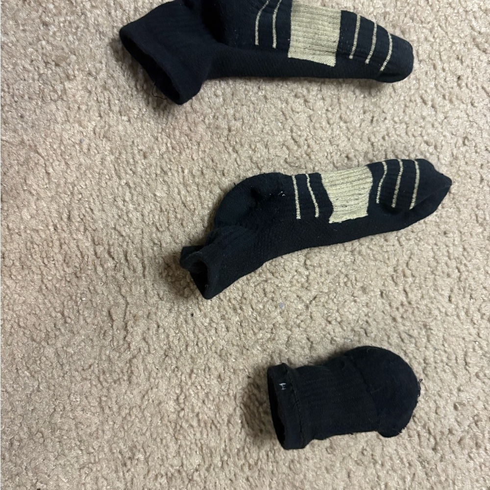 Black and gold striped compression Socks